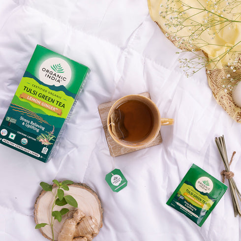 Organic India Tulsi Lemon Ginger Tea